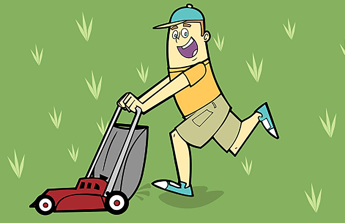 lawn mower cartoon