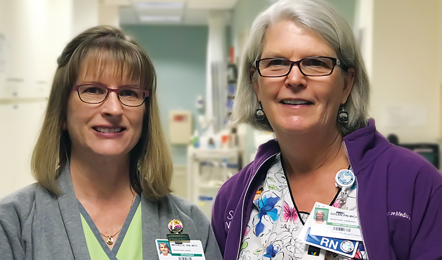 Wound care nurses at Cheshire Medical Center