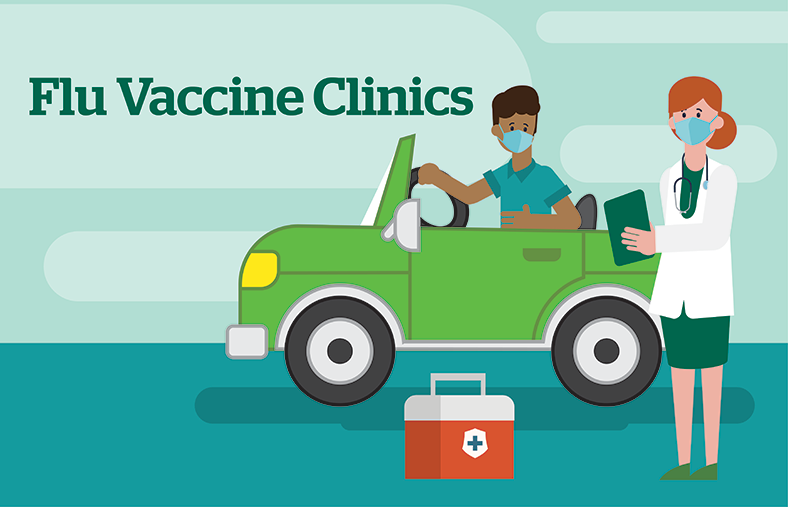 Flu clinics Hero graphic