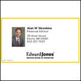 Alan Stroshine Edward Jones business card logo
