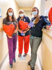 Thompson Unit nurses: Krys Hamilton, RN; Kathy Schnyer, LNA; and Brittany Croatti, RN 
