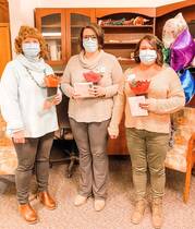 Left to right: Amy Murphy, Amanda Levine, and Lisa Bunce, Receptionists, Farnum Outpatient