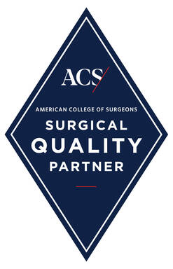 A blue diamond logo with the American College of Surgeons mark