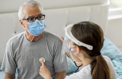 Patient being treated at an Urgent Visit