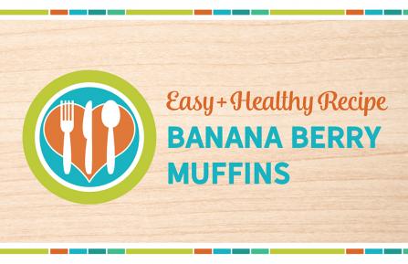 Banana Berry Muffins Graphic Header