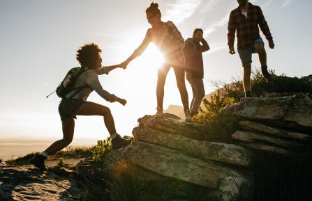 People hiking