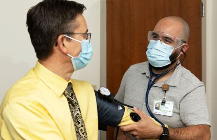 Joshua Leduc, DNP, APRN and patient