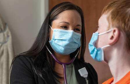 Provider working with a patient