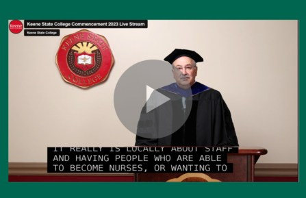 Don Caruso receives award and gives video address to KSC graduates