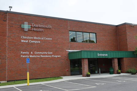 The outside of Cheshire Medical Center's Family & Community Care clinic