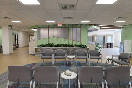 The waiting area inside Cheshire Medical Center's Family & Community Care clinic