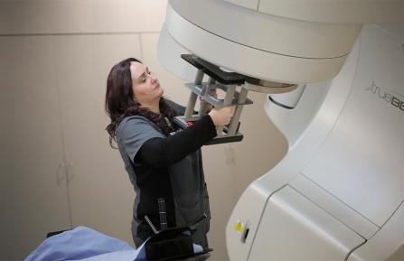 Nurse with linear accelerator