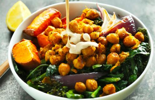 Sweet Potato and Chickpea Buddha Bowl