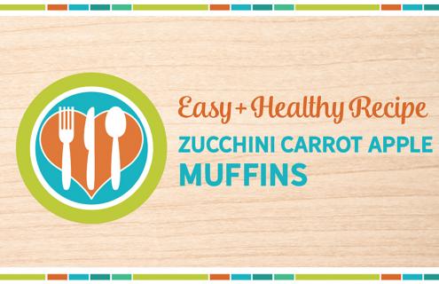 Zucchini Carrot Apple Muffins recipe label