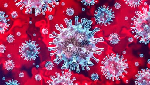 Generic coronavirus cells image