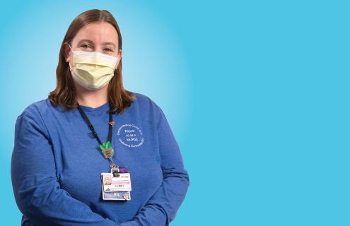 Bridget Murphy, RN, a nursing supervisor for the overnight shift at Cheshire Medical Center.