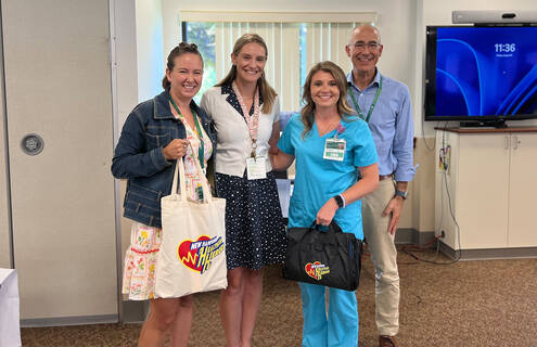 Alyssa Bostwick, CMA, is awarded for being an NH Healthcare Hero