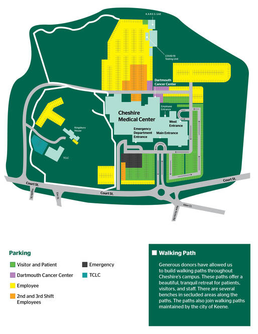 Campus Map of Cheshire Medical Center Patients & Visitors Cheshire