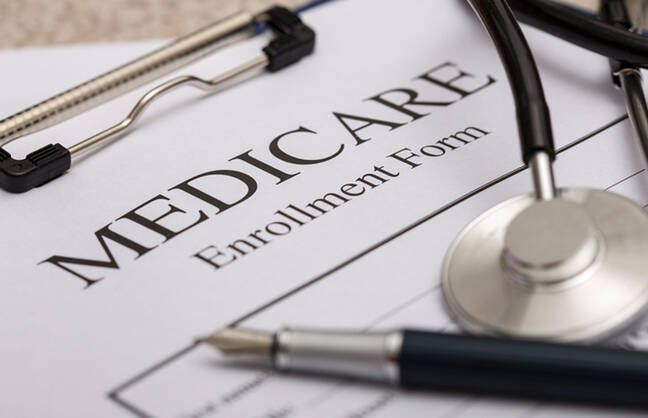 A stock image of a Medicare form