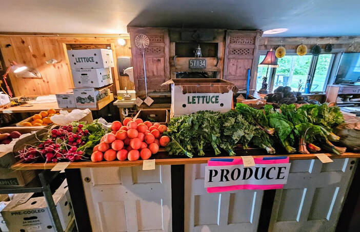 A table of produce