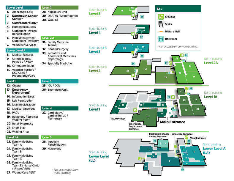 Cheshire Medical Center Floorplan map
