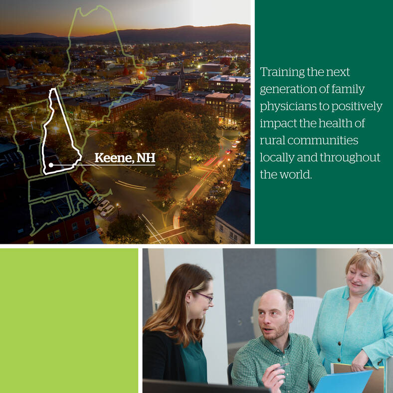 Training the next generation of family physicians to positively impact the health of rural communities locally and throughout the world. Keene, New Hampshire.